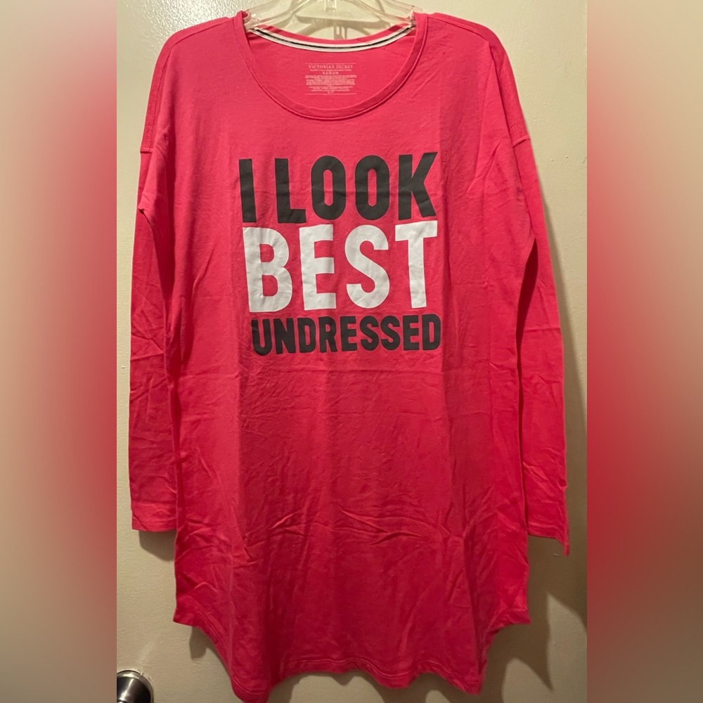 Victoria Secret Pink Graphic Long Sleeve Pajama Shirt